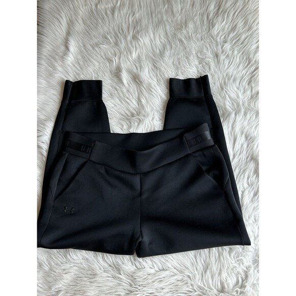 Under Armour Women’s XL Black UA Move Pants Loose Joggers Scuba Knit NWOT FLAWED - Picture 2 of 10